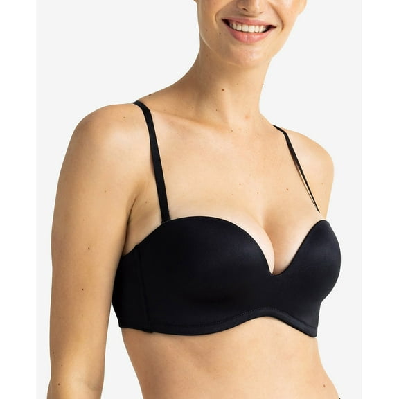 Dorina Women's Luxury Strapless Light Padded Bandeau Bra, FXBA0004MI104-BK0001 - Black, Size 32A