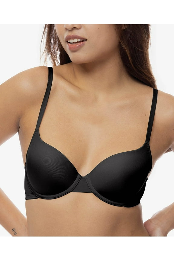 Women's Michelle Light Padded Comfort Fit Demi Bra, D17195MI033 - Black, Size 38B