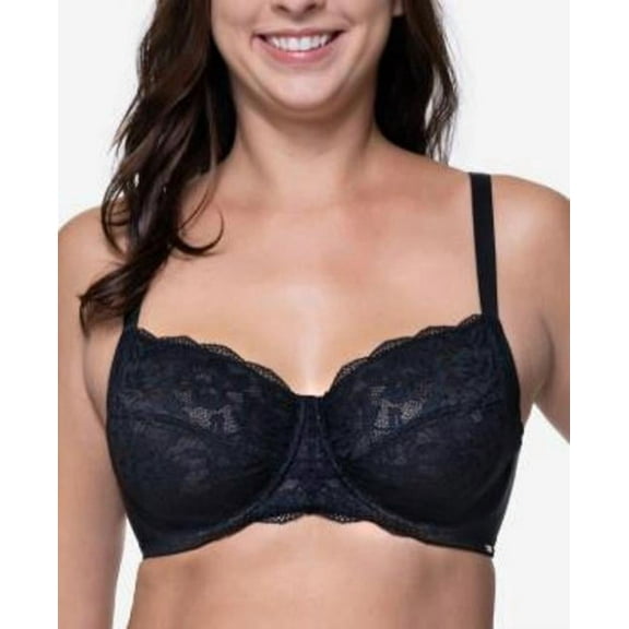Dorina Womens Rosa Non Padded Wired Bra, Black, 36C