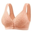 thumbnail image 1 of Dorinao Bras for Older Women Breathable Front Closure Bras Full Support No Underwire Everyday Bra, Red, 44B, 1 of 2