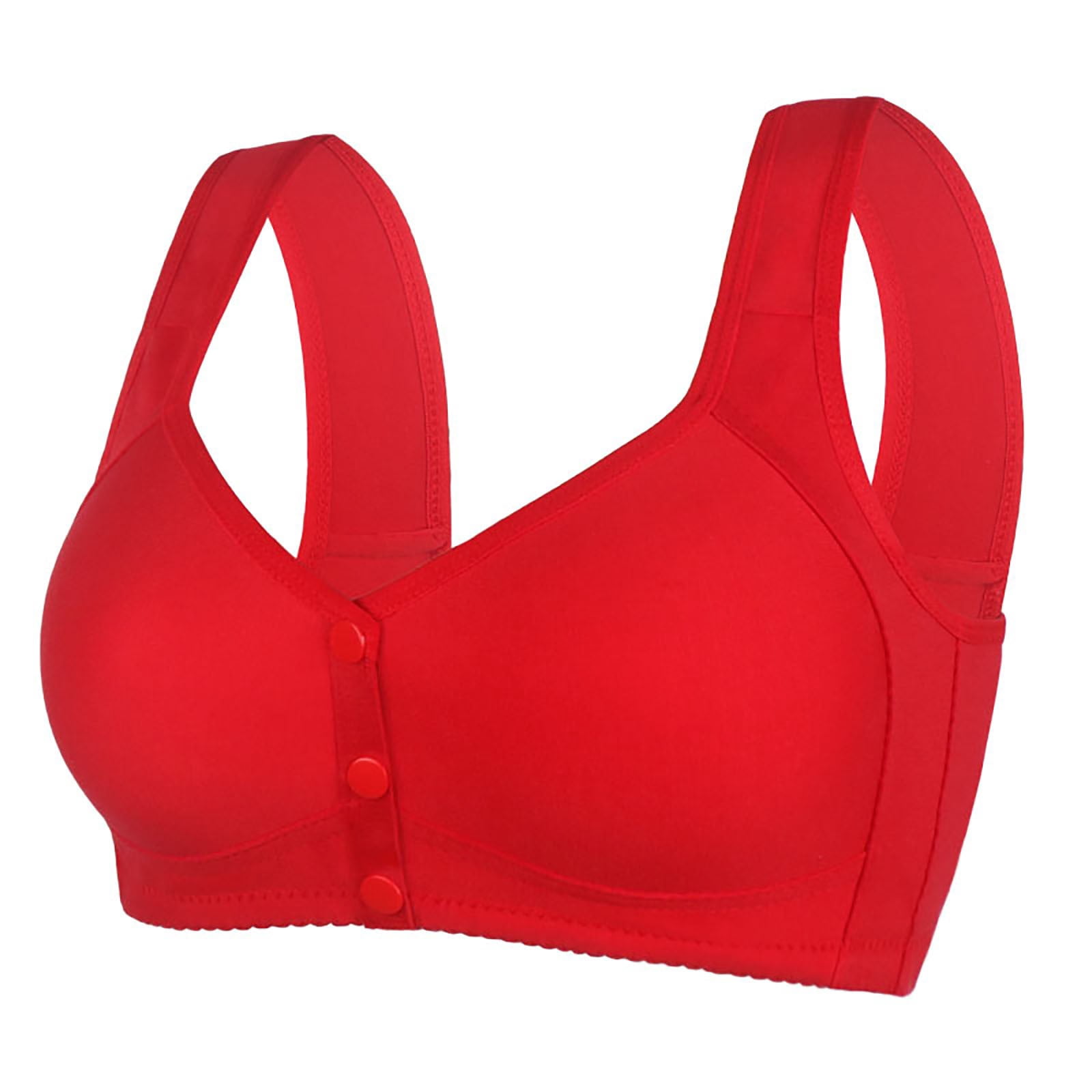 Dorinao Women Shaped Cup Front Button Bra Without Wires Vest Style Plus ...