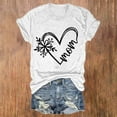 thumbnail image 1 of Dorinao Women's Mother's Day Heart Print Short Sleeve T Shirt, White, XXL, 1 of 4