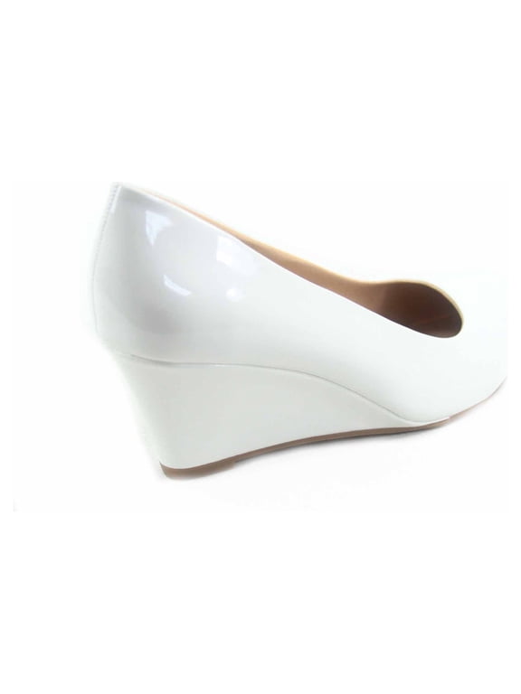 Doris-22 Women's Round Toe Patent Wedge Heel Shoes
