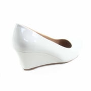 Doris-22 Womens Round Toe Patent Wedge Heel Shoes