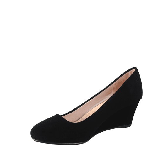 Doris-22 Women's Round Toe Patent Wedge Heel Shoes