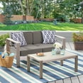 thumbnail image 1 of Doris Outdoor Aluminum Loveseat and Coffee Table Set with Cushions, Silver, Khaki, 1 of 8