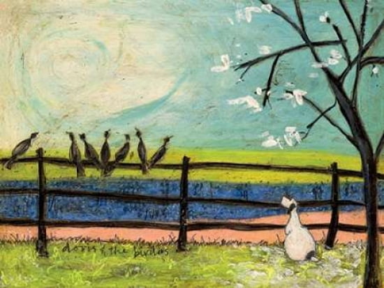 Doris and the Birdies Canvas Art - Sam Toft (18 x 24)