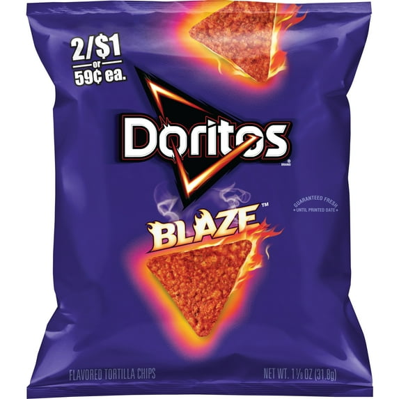Doritos Blaze Tortilla Chips, 1.125 oz Bag