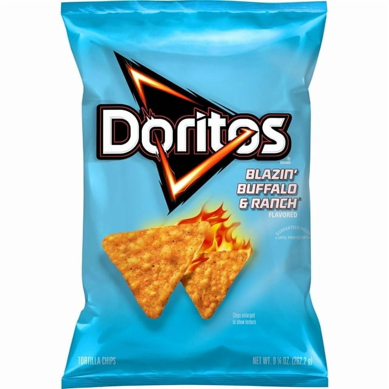 Doritos Blazin' Buffalo & Ranch Flavored Tortilla Chips, 9.25 oz Bag(pack of 4)
