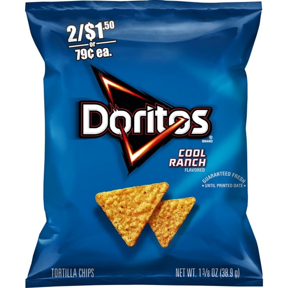 Doritos Cool Ranch Flavored Tortilla Chips, 1.375 oz Bag