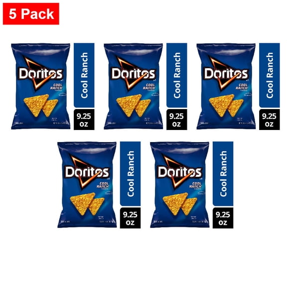 Doritos Cool Ranch Flavored Tortilla Chips 9.25 oz - 5 Pack