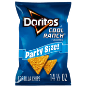 Doritos Cool Ranch Flavored Tortilla Chips, Party Size, 14.05 oz Bag
