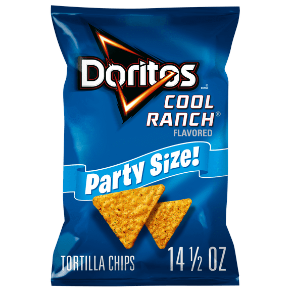 Doritos Cool Ranch Flavored Tortilla Chips, Party Size, 14.05 oz Bag