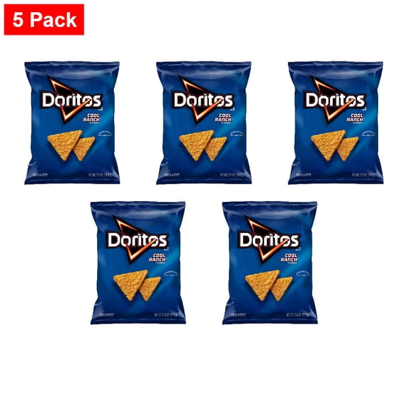 Doritos Cool Ranch Tortilla Chips 2.63 oz - 5 Pack