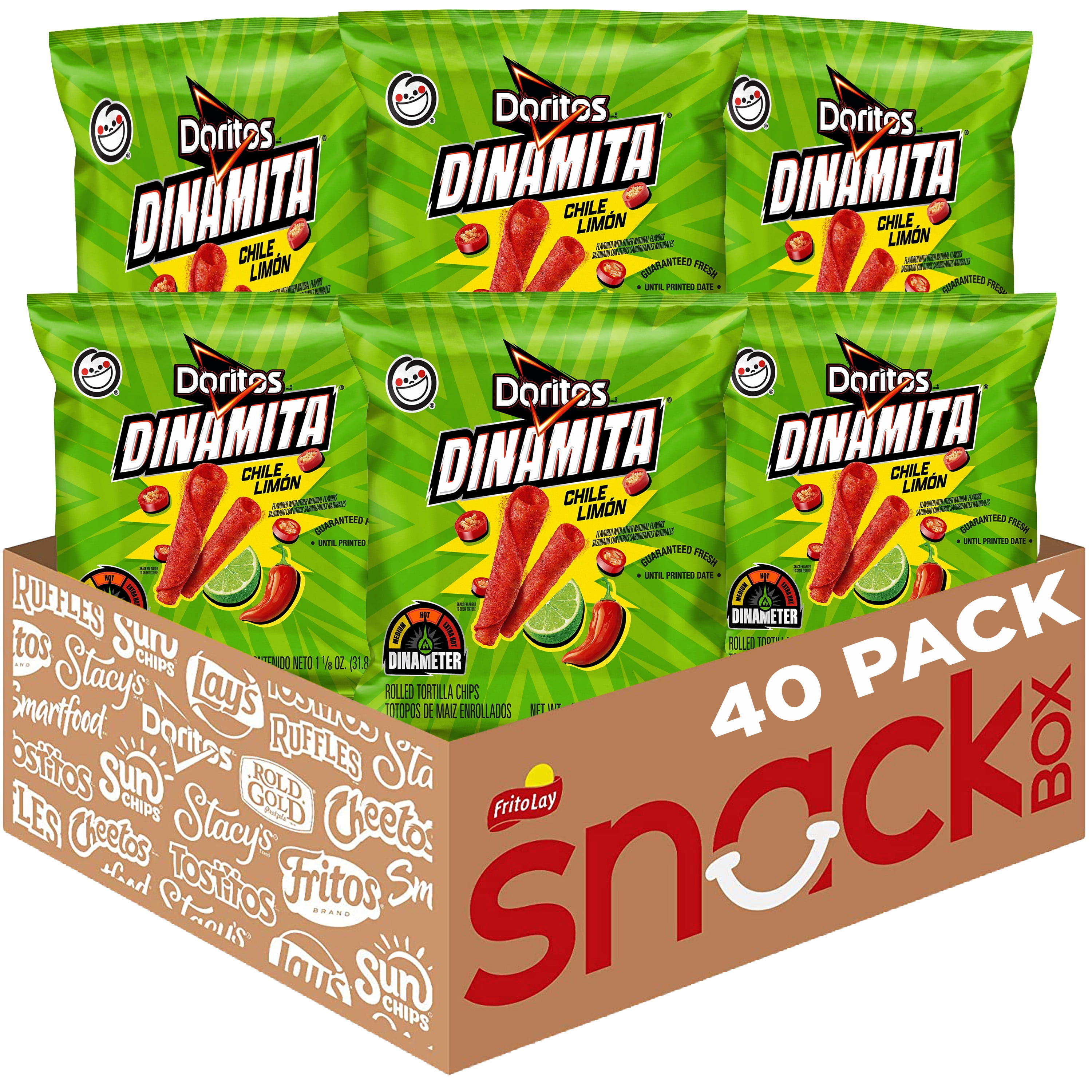 Doritos Dinamita Chile Limon Rolled Tortilla Chips, 40 Count