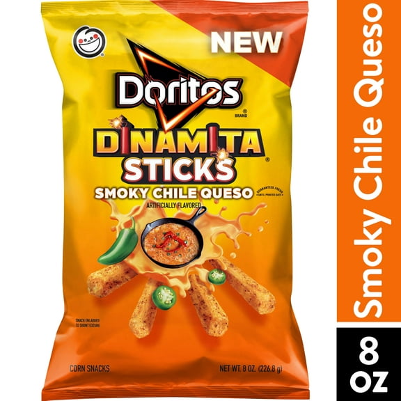 Doritos Dinamita, Sticks Smoky Chile Queso, 8 oz