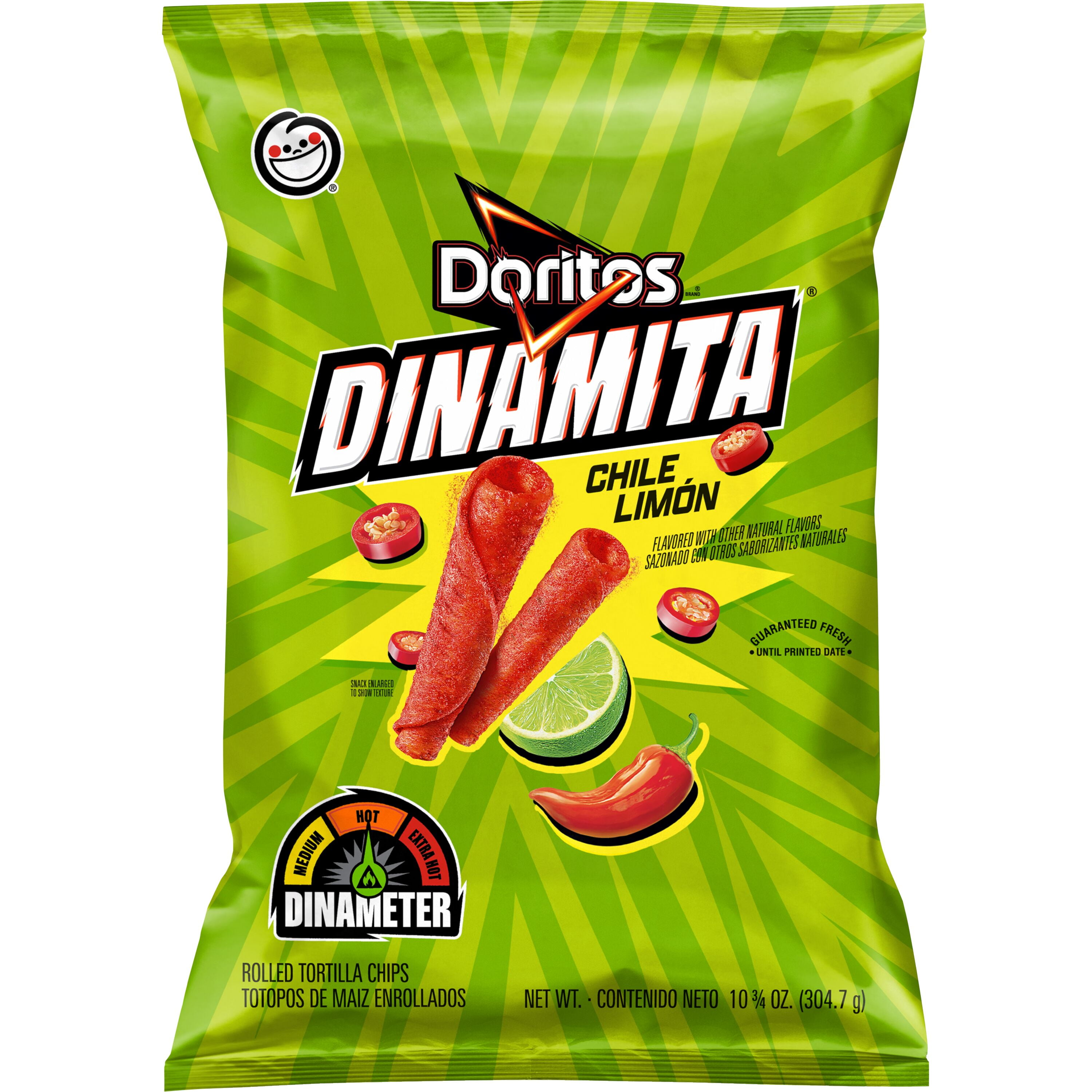 Doritos Dinamita Tortilla Chips Chile Limon 10.75 oz Bag Walmart