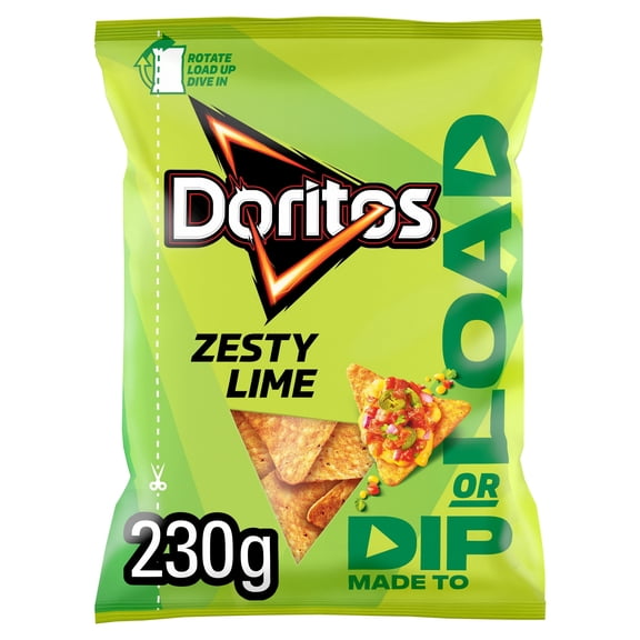 Doritos Dip or Load Zesty Lime Sharing Crisps 230g, Imported from Britain