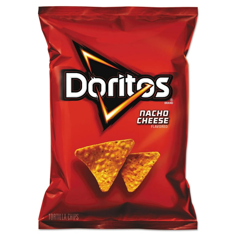 Nacho Cheese Tortilla Chips, 1.75 oz Bag, 64/Carton Nacho Cheese Tortilla Chips, 1.75 oz Bag, 64/Carton