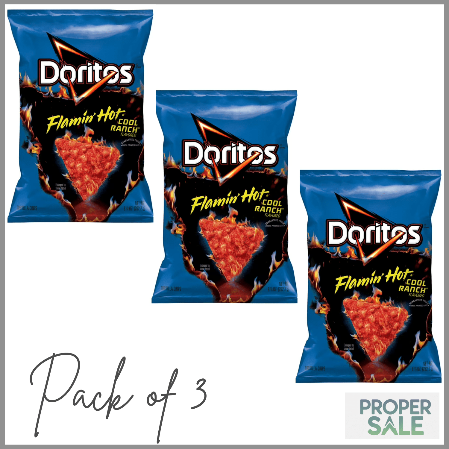 Doritos Flamin' Hot Cool Ranch Flavored Tortilla Chips, 9.25 oz Bag ( pack of 3 )