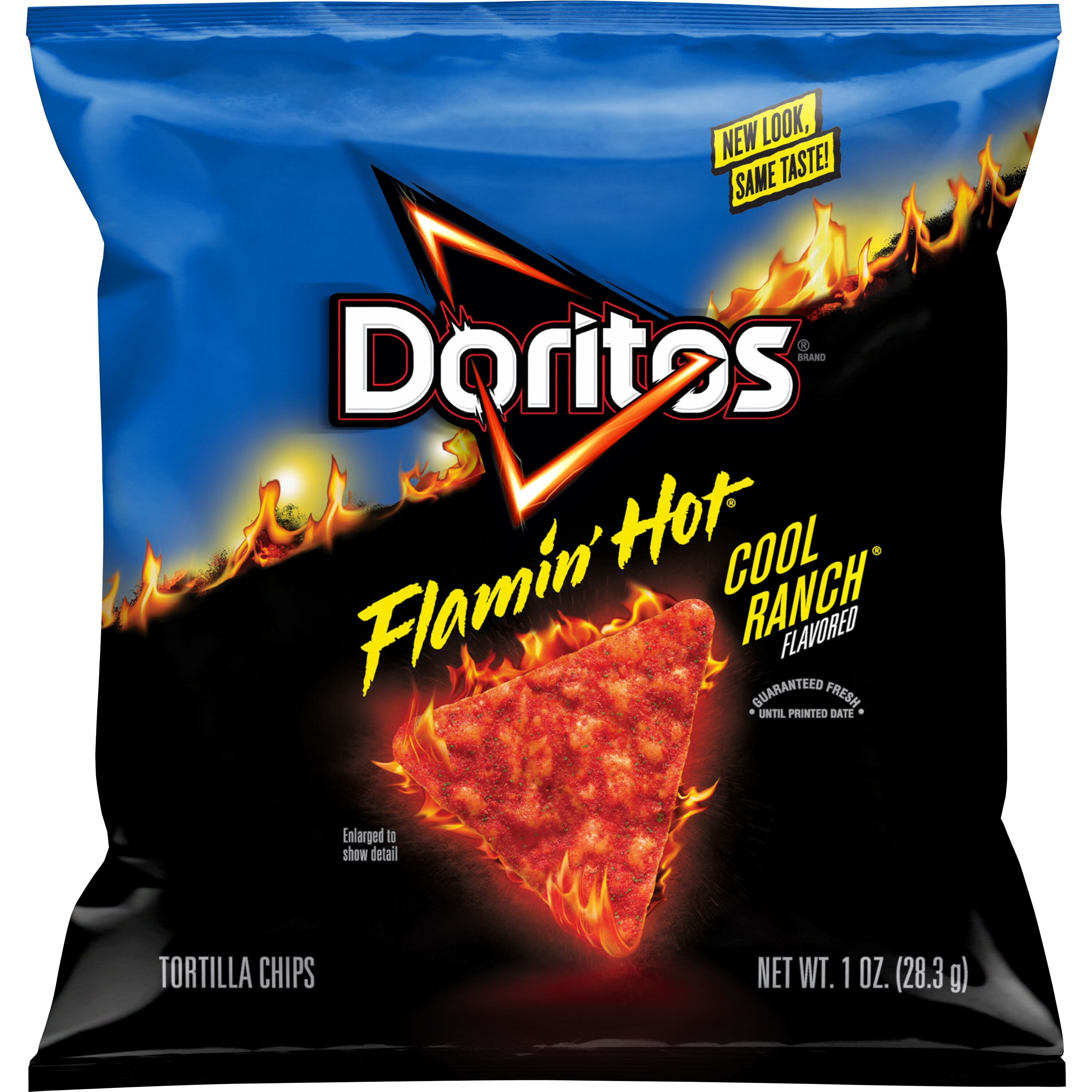 Doritos Flamin’ Hot Cool Ranch Flavored Tortilla Chips Snack Chips, 1oz Bag Single Pack (Packaging may vary)