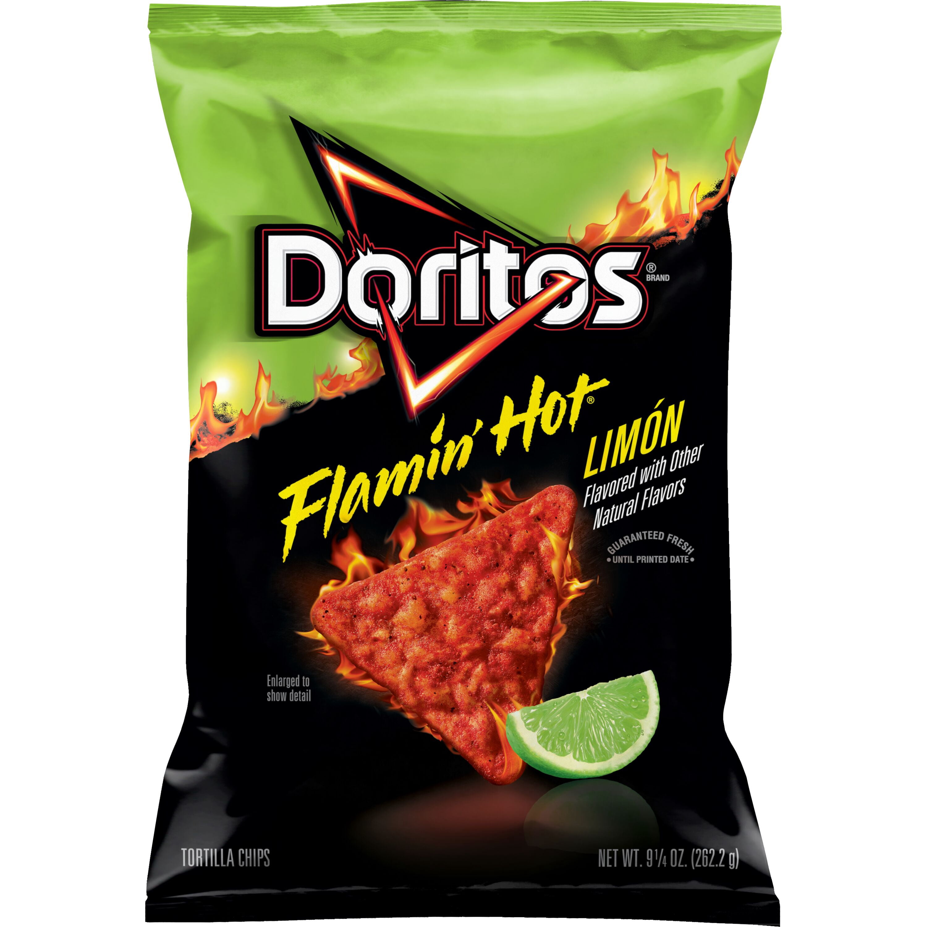 Doritos Flamin' Hot Limon Flavored Tortilla Chips, 9.25 oz Bag