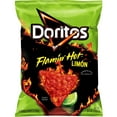 thumbnail image 1 of Doritos Flamin' Hot Limon Flavored Tortilla Chips, 9.75 oz Bag, Snack Chips, 1 of 4