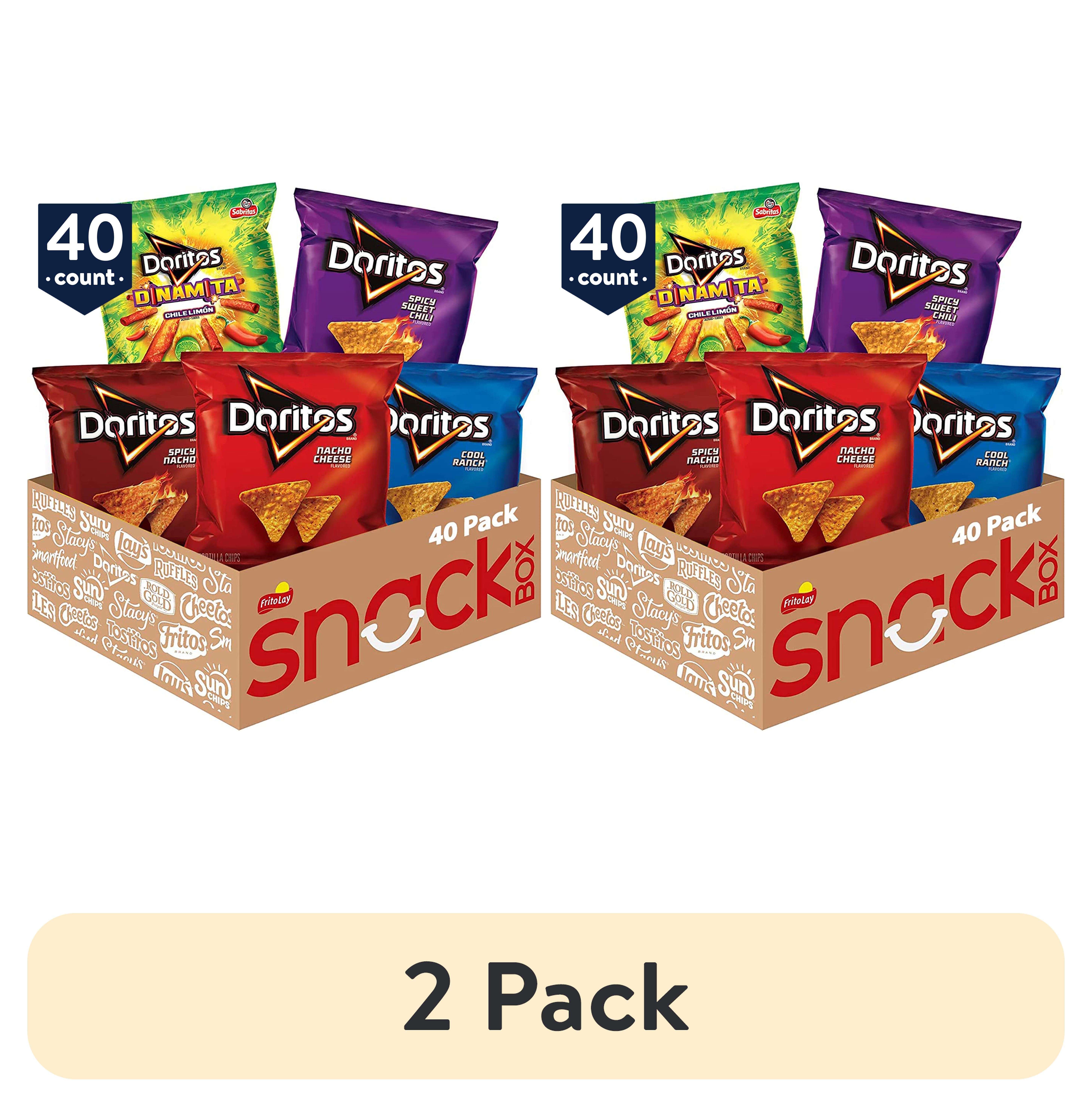(2 pack) Doritos Flavored Tortilla Chip Variety Pack, 40 Count