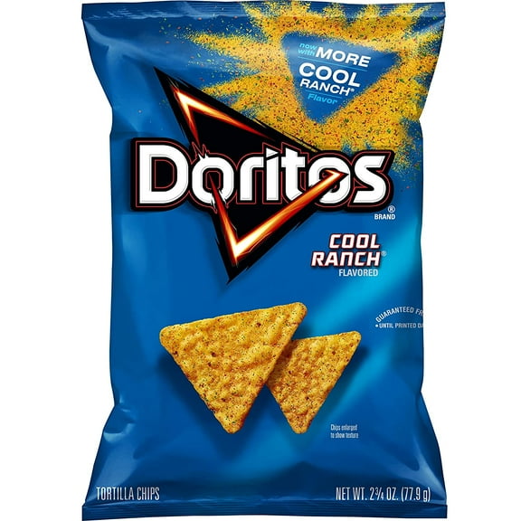 Doritos Flavored Tortilla Chips, Cool Ranch 2.62