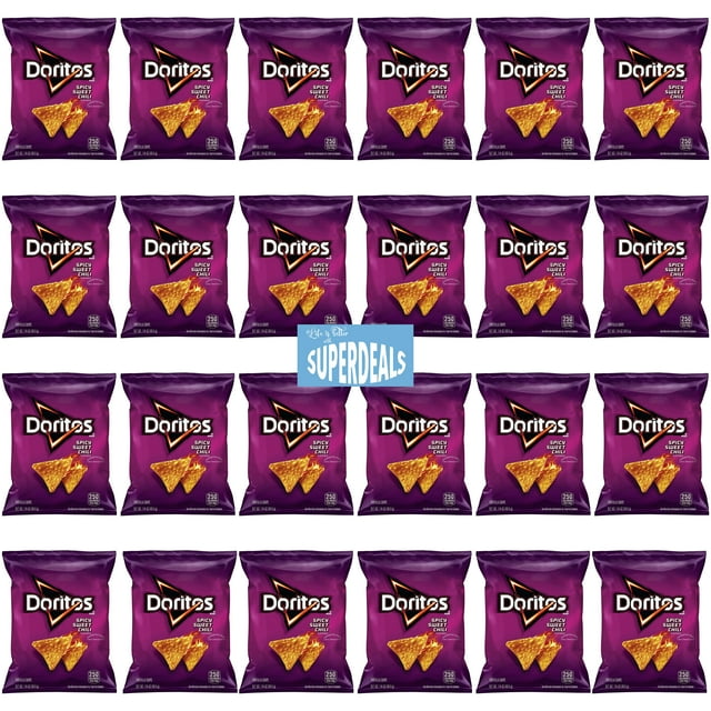 Doritos Flavored Tortilla Chips, Spicy Sweet Chili, 1.75 Ounce (Pack of 24) bundled by SUPERDEALS