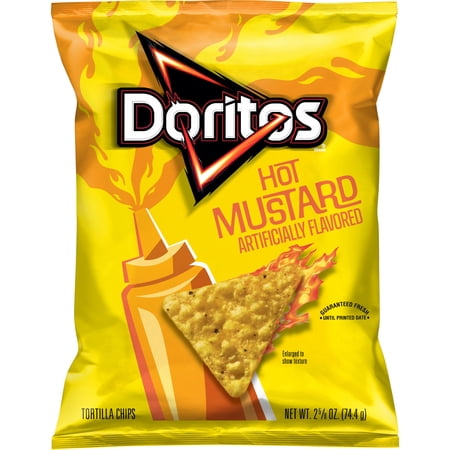 Doritos Hot Mustard Artificially Flavored Tortilla Chips, 2.625 oz Bag