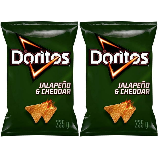 Doritos Jalapeno Cheddar 2 BAGS 235g Canadian Product