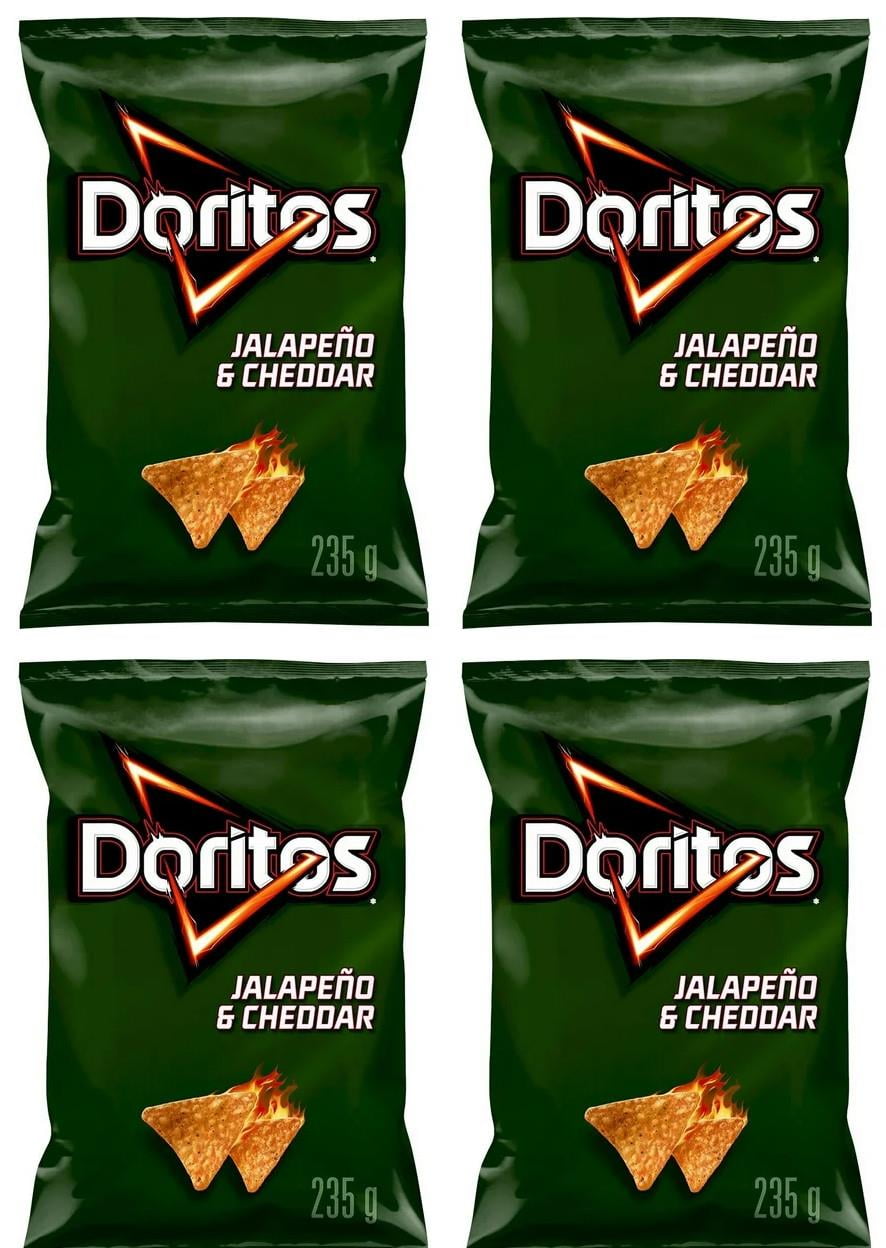 Doritos Jalapeno & Cheddar Flavored Tortilla Chips, 235g (4 Pack