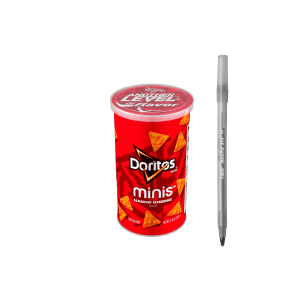 Doritos Mini Tortilla Chips, Nacho Cheese with pan