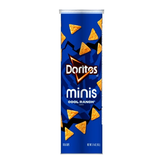 Doritos Minis, Cool Ranch Flavored Snack Chips Canister, 5.125 oz (Pack of 6)