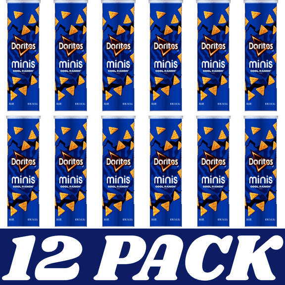 Doritos Minis Cool Ranch Flavored Tortilla Chips, 5.125 oz, 12 Pack