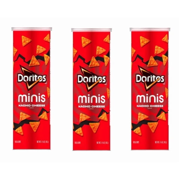 Doritos Minis Nacho Cheese, HHA15.12 Oz Canisters, 3 Pack