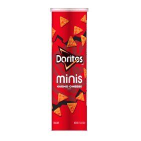 Doritos Minis, Nacho Cheese Flavored Tortilla Chips, 5.125 oz, Canister