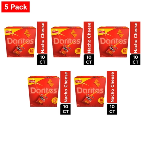 Doritos Nacho Cheese Chips Multipack 10 ct / 1 oz - 5 Pack