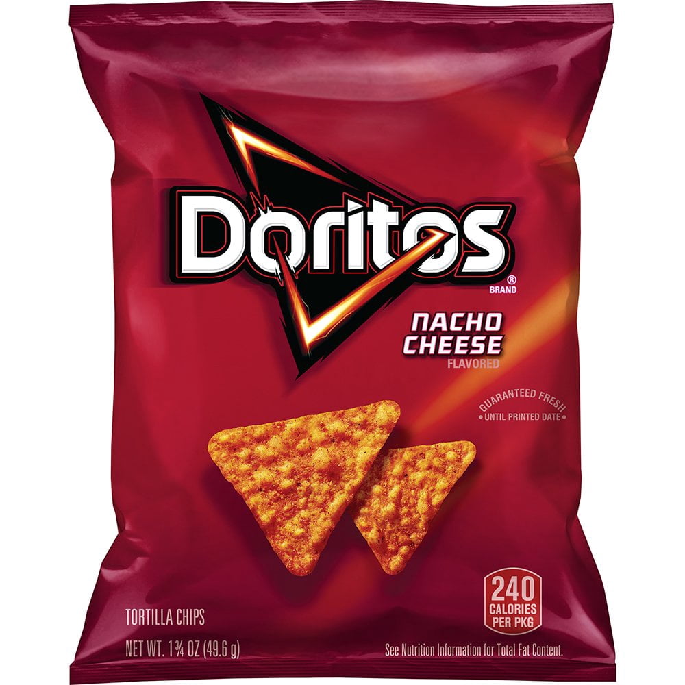 Doritos Nacho Cheese Flavored Tortilla Chips, 1.75 Ounce (Pack of 64)