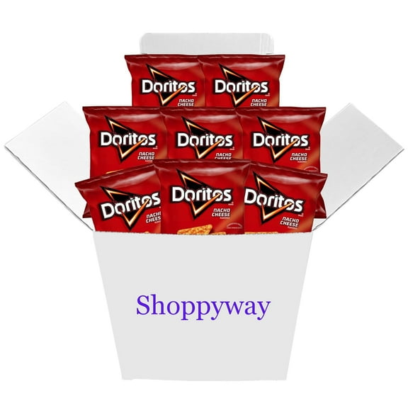 Doritos Nacho Cheese Flavored Tortilla Chips, 1.75 Oz, Pack of 8, Bundled By Shoppyway
