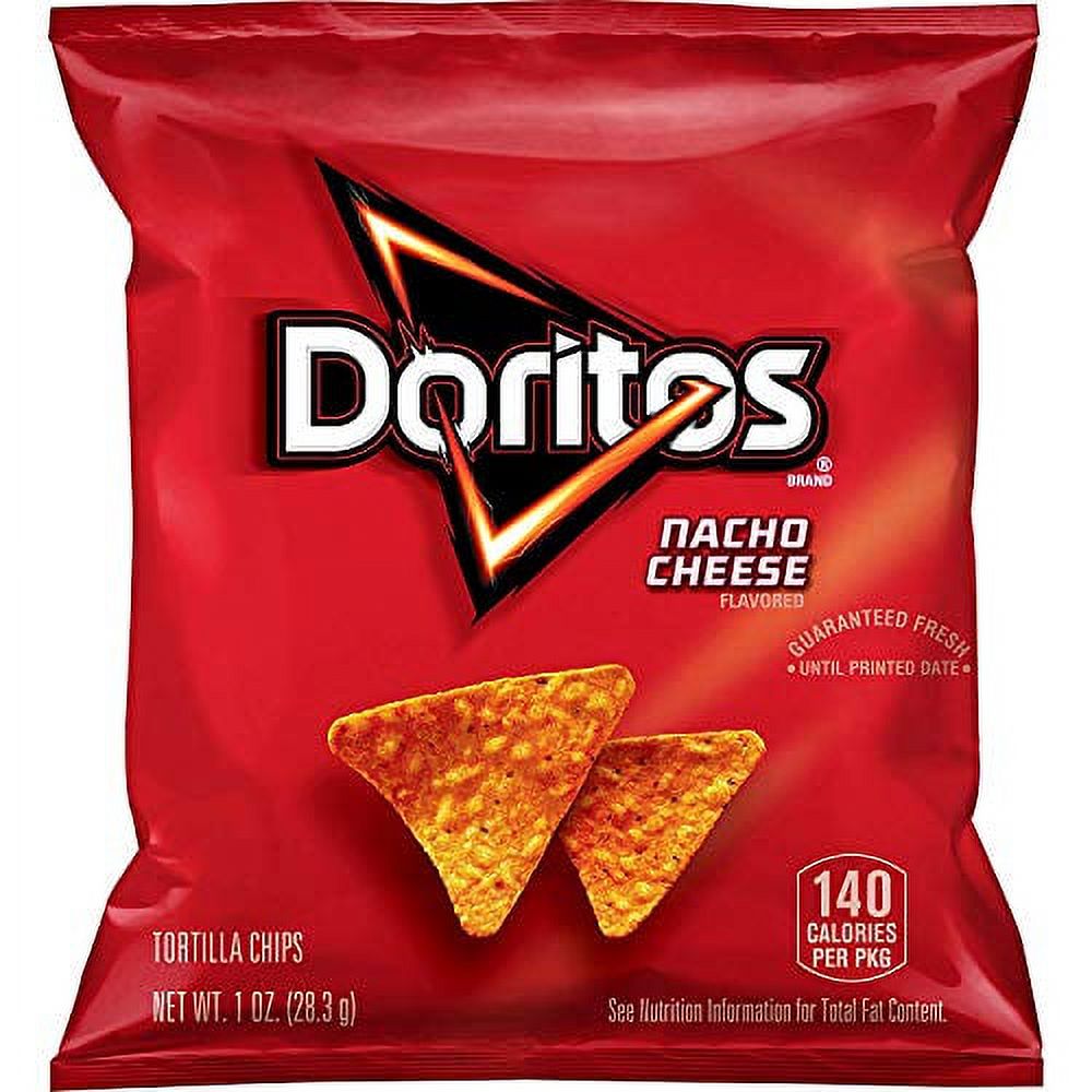 Doritos Nacho Cheese Flavored Tortilla Chips, 1 oz (Pack of 40) - image 1 of 3