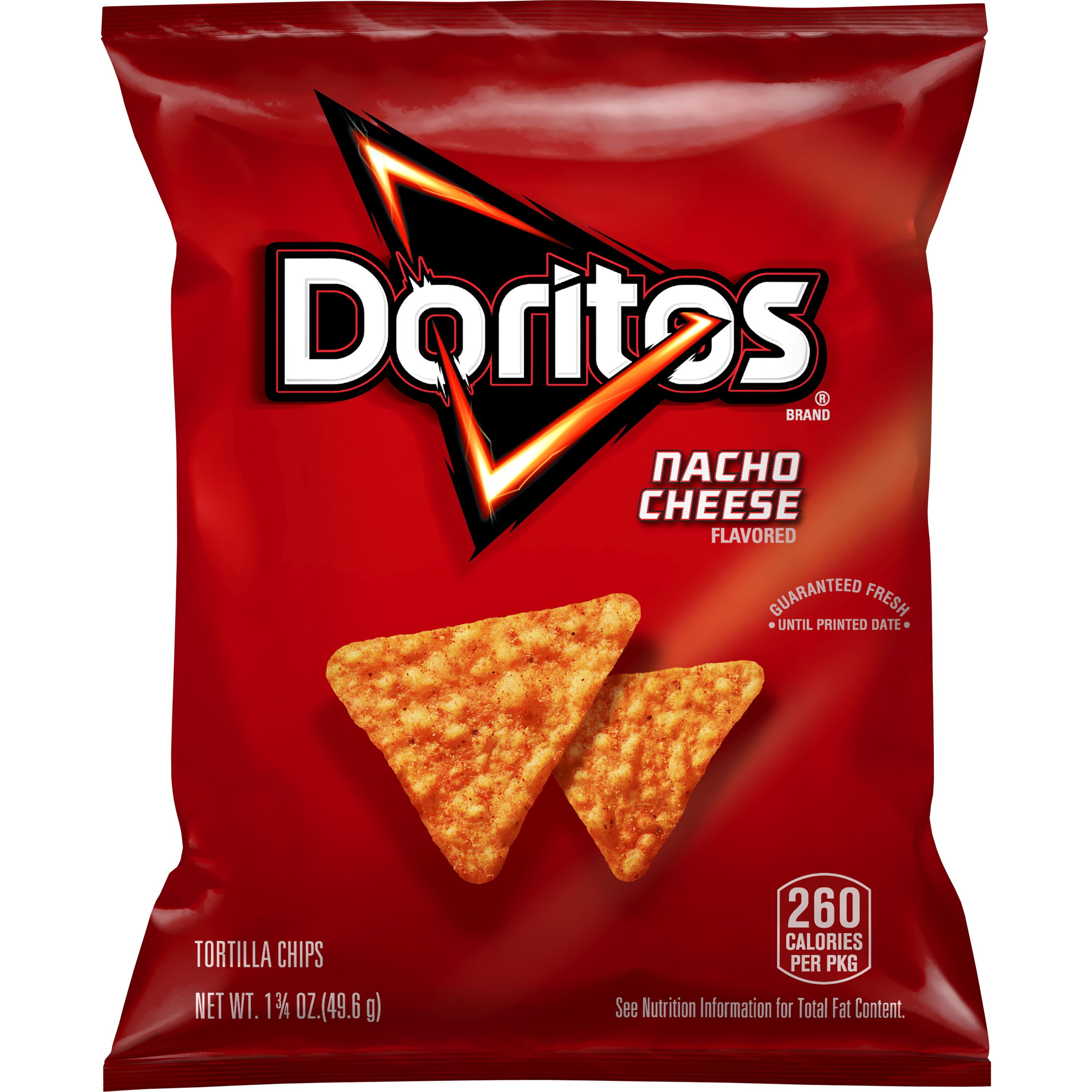 Doritos Nacho Cheese Flavored Tortilla Chips Snack Chips, 1.75 Ounce Bag. Bag