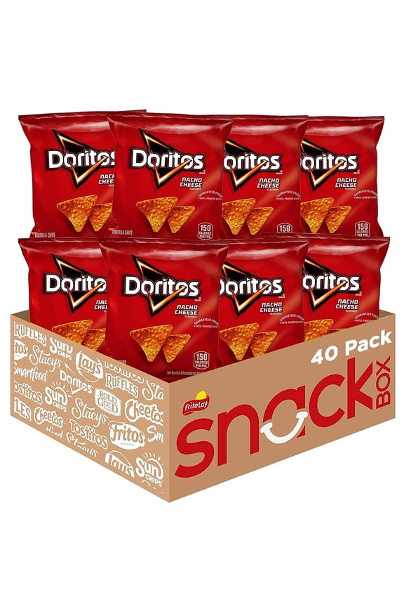 Nacho Cheese Tortilla Chips 1 oz Bag, 40 Count