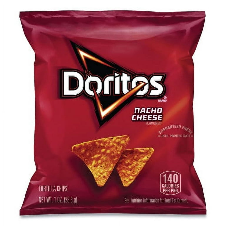 Doritos Nacho Cheese Tortilla Chips, 1 oz Snack Bag, 50/Carton, Ships in  1-3 Business Days
