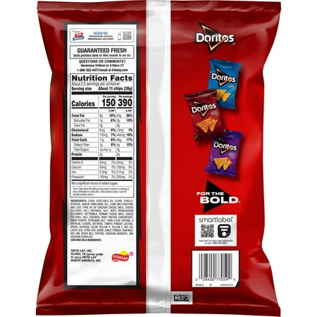Doritos Nacho Cheese Tortilla Chips - 2.63 oz - Pack of 2