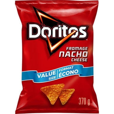 Doritos Nacho Cheese Tortilla Chips, 370g/13.1 oz., Value Size Bag