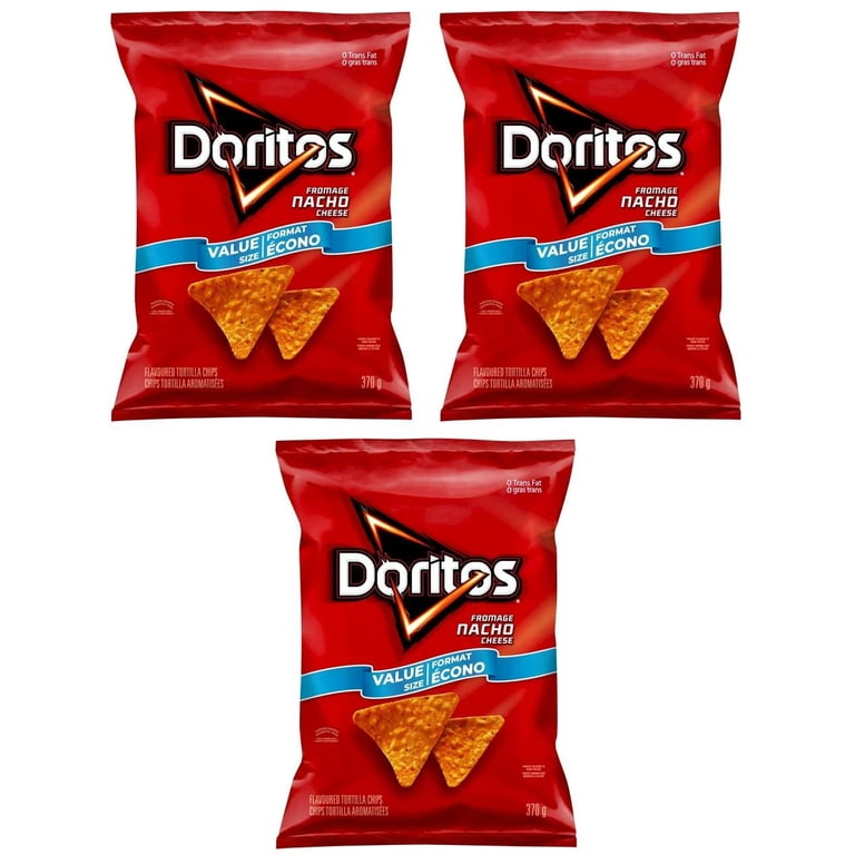 Doritos Nacho Cheese Tortilla Chips, 400g (3 Pack) - Walmart.com