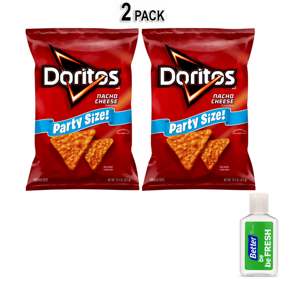 Doritos Nacho Cheese Tortilla Snack Chips,Party Size, 14.5 Ounce