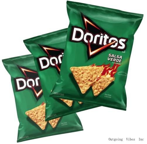 Doritos Salsa Verde Flavored Tortilla Chips, 2.5 Oz, Pack of 3 ...